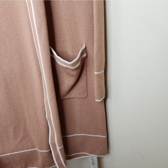 Talbots Cardigan Sweater NWT womens Medium long line open front double pocket - Picture 2 of 5